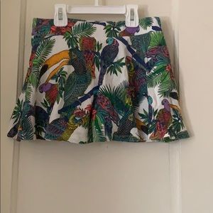 Multi color tropical skort